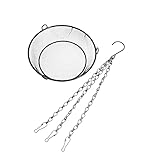 BCOATH Eisen Vogel Futtersilo mit Aufhängung Robustes Hänge Futtertablett für Vögel Wetterbeständiger Garten Futterspender mit Dekorativer Kette für Balkon und Terrasse