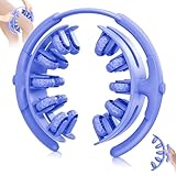 Dufuso Cellulite Massagegerät, 20 Zwei Reihen Rollen mit patentiertem Design, abnehmbar und verstellbar, für Oberschenkel, Gesäß, Taille – Muskelentspannung, Hautstraffung, Blau