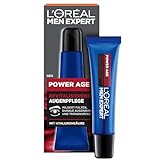 L'Oréal Men Expert Augencreme gegen Falten für Männer, Anti-Aging Augenpflege für müde und matte Haut, Herren Feuchtigkeitspflege mit Hyaluronsäure, Power Age, 1 x 15 ml