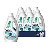 Coral Flüssigwaschmittel Wasserlilie & Limette Colorwaschmittel für bunte Wäsche mit langanhaltendem Duft 6x 23 WL