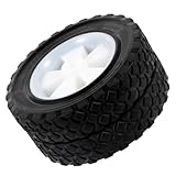 ibasenice 2Stücke Trolley Räder und Stumme Gummirollen für Rasenmäher und Mülleimer Langlebig und Installieren für Gartenarbeiten