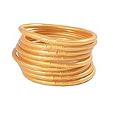 XINGLIDA 4 Farben Goldfolie Gefülltes Kunststoff Silikonschlauch Armband Geeignet Für Mädchen Geburtstag Muttertag Braut Hochzeit Party Goldfolie Gefülltes Armband