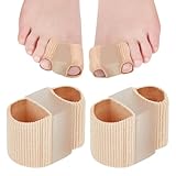 PLKSEI 2 Stück Zehenspreizer Hallux Valgus Schiene Toe Separator Zehentrenner Correct Toes Zehenspreizer Hallux Valgus Zehentrenner Silikon, Geeignet für Die Meisten Schuhtypen