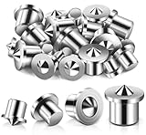 JatilEr 20 Stück Dübelhilfe Holzdübel Dübel Zentrierspitze, 6/8/10/12 mm Kohlenstoffstahl Dübelspitzen Dübelloch Markierer Dübelhilfe Holzdübel Set für Holzarbeiten Bohrwerkzeuge