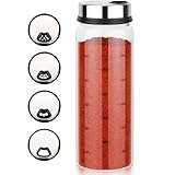 LEEPAT GewüRzdosen rund Mit 4 Arten Von GewüRzlöChern FüR GewüRze Oder KräUter In Der KüChe Oder Grillen Im Freien, 300ml