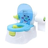 MINRS Töpfchen Für Kinder, Realistische Kindertoilette, Mit Papierhalter, Rutschfeste Griff Baby Potty Training Toilet, Kindertöpfchen, Potty für Kleinkinder Baby Toilette Blau
