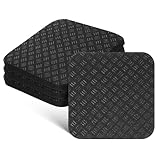 HOODANCOS 4 Stück Laufbandmatten rutschfest Geräuschdämpfend Vibrationsdämpfend 10X10X1cm PU Material Bodenschutzmatte für Heimtrainer Parkett