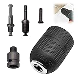 5 Stück Schnellspannbohrfutter, SDS Plus Adapter, Bohrfutter Sechskantschaft 2-13mm 1/2