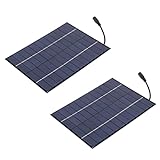 ESmopa 2X 12V 5,2 Watt Mini Solar Panel Polykristalline Solarzellen Silizium Epoxy Solar DIY Modul System Ladegeraet