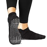 LA Active Stoppersocken Damen & Herren Socken - Rutschfeste Yoga Socken - ABS Barfuß Socken - Warme Antirutsch-Socken mit Noppen für Sport, Schwangerschaft, 40-44 - Schwarz - 1 Paar