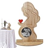 Bilderrahmen aus Holz | Schwangerschaftsrahmen für das erste Echo des Babys | Rahmen zur Ankündigung der Geburt mit Öffnung 10 x 15 cm | Wanddekoration für Kinderzimmer, Wohnzimmer oder Büro |