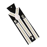 WQTR Herren Hosenträger Drucken männer Frauen Clip-on Suspenders elastische y-Form einstellbare männliche Damen snackteile Einstellbar (Color : 10)