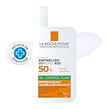 La Roche Posay Sonnenfluid, Für das Gesicht und ölige Haut, Transparent und mattierend, Mit Airlicium-Technologie, Ohne Duftstoffe, Anthelios UVmune 400 Oil Control Fluid LSF 50+, 50 ml