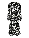 ONLY Damen Onlnova Life Elite Amy Long Dress Kleid, Black/AOP:587 Yoko, Small
