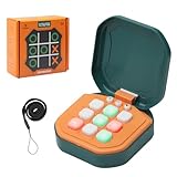 ZMDMAH Tic Tac Toe Spiel Elektronisches Tic Tac Toe 3-In-1-Puzzlespielkonsole Brettspiele Tabletop Spiel Familie Tragbares Reisespiel Lernspiel Geburtstagsgeschenk für Kinder 3+ (Dunkelgrün)