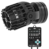 AQQA Strömungspumpe Aquarium, DC 10W 4000 L/h Powerhead, 6 Wellenmodi & Einstellbarer Durchfluss, Leise Aquarium Strömungspumpe mit Starker Magnetischer Basis für 120-350L Tank
