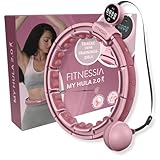 fitnessia® My Hula 2.0 I Smart Hula Hoop Reifen mit Gewicht I Smart Touch Display zum verfolgen deiner Trainingsziele I Perfekt für die straffe Taille