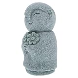 VOSAREA Bodhisattva Statue Buddha Statue Buddha Figur Knospen Gartenstatuen Figur Dekoration Buddha Förmige Figur Schreibtisch Schmücken Mönchsskulptur Grüner Sandstein