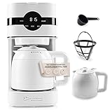 Barista Filterkaffeemaschine mit Isolierkanne | Filtermaschine mit Touchdisplay & Timerfunktion | Kaffeemaschine mit Permanentfilter & 900W | 1,25 Liter Wassertank für 8 Tassen Kaffee