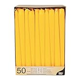 Papstar 17970 50 Leuchterkerzen Ø 2.2 x 25 cm, gelb