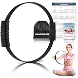 Pilates Ring Set, Pilates Essential Kit mit Magic Circle, 3 Pilates bänder, Miniball, Trainingsposter & Tragbarer Tasche, Pilates Ring Übungen für Core-Training für Frauen