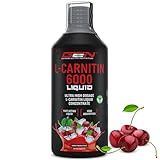 L-Carnitine 6000 Liquid - 1000 ml - Extra hochdosiert mit 6000 mg reinem L-Carnitin pro Tagesportion - Amino Workout Drink - Leckerer Geschmack (Cherry Madness) - Vegan