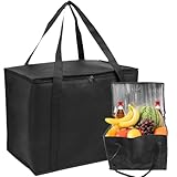 Vaileal Kühltasche: 30L Kühltasche, Groß faltbar Kühlkorb, Kühltasche Mehrweg, Kühltasche Picknicktasche, Thermotasche für Essen für Outdoor, Picknick, Grillfeste, Thermotasche (41x 33x 26 cm)