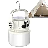 kinrguiyuez Solarlampe Für Zelte,Wasserdichte Outdoor-Tragbare Laterne Mit LCD-Anzeige Und 1200mAh - LED-Überlebensausrüstung Für Garten Camping Angeln Stromausfälle Terrasse Gehwege Pavillon