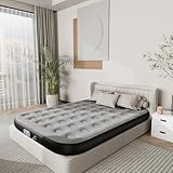 HikerSKY Queen Air Mattress, Built-in Electric Pump - Plush Comfort Air Bed, Easy to Inflate/Deflate Home/Guest,Includes Travel Carrying Bag, 10inch Gary Inflatable Bed (Gary, Kurze Queen-Matratze)