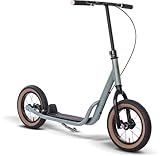 PUKY R07 L Kinder Roller Ash Blue | Scooter Kinder 4 Jahre mit Luftbereifung & V-Brake | Höhenverstellbarer Lenker & rutschfestes Trittbrett | Tretroller | Roller mit großen Rädern | Leichter Scooter