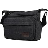 JAKAGO Umhängetasche Herren, Multi-Tasche Schultertaschen,Arbeitstaschen Herren & Damen,für Outdoor,Reisen,Arbeiten,täglicher Gebrauch (Schwarz)