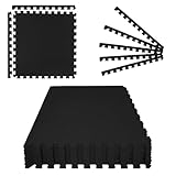 Montafox 2,88 m² Unterlegmatte 1 cm Dicke Poolmatte 8er Set Schwarz 60 x 60 cm Bodenfliesen Pool Whirlpool Erweiterbares Stecksystem Bodenschutz Matte Plantschbecken