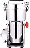 Elektrische Getreidemühle, superfeine Mühle, 800 g, elektrische Trockengetreidemühle, Hochgeschwindigkeits-Lebensmittelmühle zum Würzen von Gewürzen, Küchengewürze, Pfeffer, Kaffee, Mais