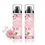 Rosenwasser Bio Gesichtswasser Spray, feuchtigkeitsspendender Gesichtswasser, Reines Rosenhydrolat für Gesicht, Körper & Haare, Natürlicher Toner, Rosenduft, Zarte Pflege, 100ml (2)