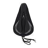 DANAIXZ Fahrradsattelbezug, Ultraleicht, 3D-Mountain-Road-Fahrrad-Sitzpolster, atmungsaktiv, weich, bequem, ergonomisches Design für Radsportbegeisterte, Schwarz, Größe S, L (S 8,9 x 1,5 Zoll)