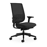 Steelcase Reply Air Ergonomischer Bürostuhl mit höhenverstellbaren Armlehnen und Lumbalstütze Onyx/Black, 58.5 x 66 x 100.5