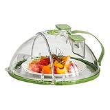 Faltbare Mikrowellen-Spritzschutzabdeckung – Verbesserte Mikrowellen-Abdeckung | Ölspritzschutz Mit Dampföffnungen Zum Erhitzen Feuchter Lebensmittel, Alternative Zu Frischhaltefolie