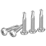 DTGN #14x1-1/4' Linsenkopf Selbstbohrende Schrauben - 25Pack - 410 Edelstahl Phillips Antrieb Blechschrauben