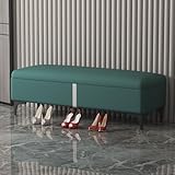Moderne, rechteckige, gepolsterte Sitzbank, extra langes Ende der Bettbank mit großem, verstecktem Aufbewahrungsschrank für Schlafzimmer und Wohnzimmer (G 170 x 40 x 40 cm)