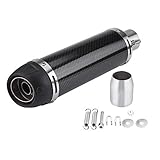 Motorrad Auspuff Mit Abe-Für Akrapovic Auspuff-Motorrad Schalldämpfer Kohlefaser Auspuffendrohr 51Mm Auspuff Schalldämpfer Universal Motorrad Modifiziert Real Bright Carbon Auspuffrohr Mit Db Killer