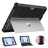 MoKo Hülle für Microsoft Surface Go 4 /Surface Go 3 / Surface Go 2 / Surface Go Case, All-in-One Schutzhülle mit Stifthalter und Handschlaufe, Kompatibel mit Type Cover Keyboard - Schwarz