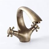 Waschtischarmaturen Badezimmer Waschbecken Antik Kupferlegierung und Kaltwasser Waschbecken Waschbecken Mischbatterie