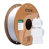 eSUN PLA Filament 1.75mm, PLA Basic 3D Drucker Filament Maßgenauigkeit +/- 0.03mm, 1KG Spule (2.2 LBS) Super Speedy PLA Filament für 3D Drucker, Kühles Weiß