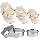 Winter Shore Dumpling Maker & Empanadas Maker Set mit Rundem Dough Cutter [3 Größen] - Ravioli Maker Lebensmittelecht - Wonton, Potsticker, Pierogi & Gyoza Maker - Klein 7 cm, Mittel 8 cm, Groß 11 cm