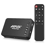 AGPTEK USB 2.0 1080P (1920 × 1080) HD Media Player RMVB MKV SD SDHC USB JPEG - mit optischem Stereo-L/R-Audioausgang, IR-Fernbedienung