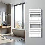 KESANITAR Heizkörper R27-600W Weiß Seitenanschluss 1200x500mm, Paneelheizkörper Handtuchwärmer, Handtuchheizung Badezimmer Heizung