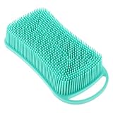 Vaguelly 1 Stück Badebürste automatisch Gesicht Entfernung Peeling Sockelleiste durchblutung fördern hairbrush scalp massage brush Bad Massagebürste Körperreinigungsbürste Kieselgel Green