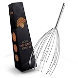 Postavo [ORIGINAL] Kopfmassage Spinne - Kopfmassagegerät mit 20 Fingern - Für perfekte Entspannung & eine bessere Durchblutung - Kopfhaut Massagebürste mit ergonomischen Griff aus Edelstahl