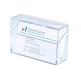 SIGEL VA110 Visitenkarten-Box für 100 Karten im Scheckkartenformat 86 x 56 mm - zur Präsentation und zur sicheren Aufbewahrung