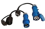 2 x Adapter CEE Stecker Kupplung 230V MENNEKES Camping Boot, mit Kabelgebunden, H07RN-F 3x2,5mm² 16A